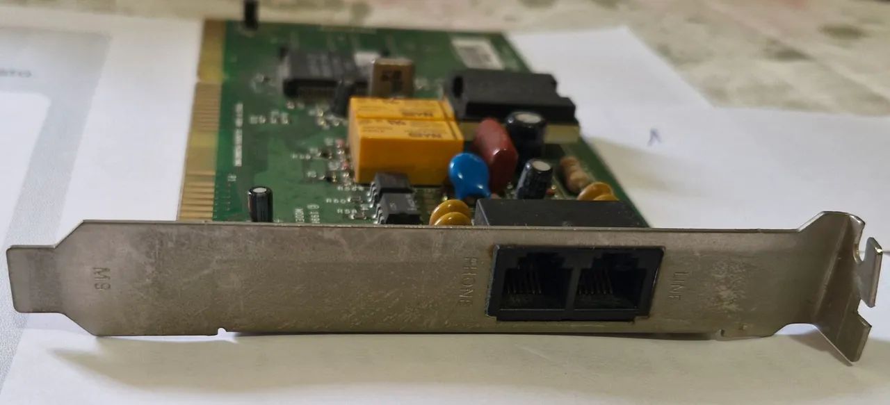 Placa fax modem ISA antiga decada 90 Compac Lucent - Foto 3