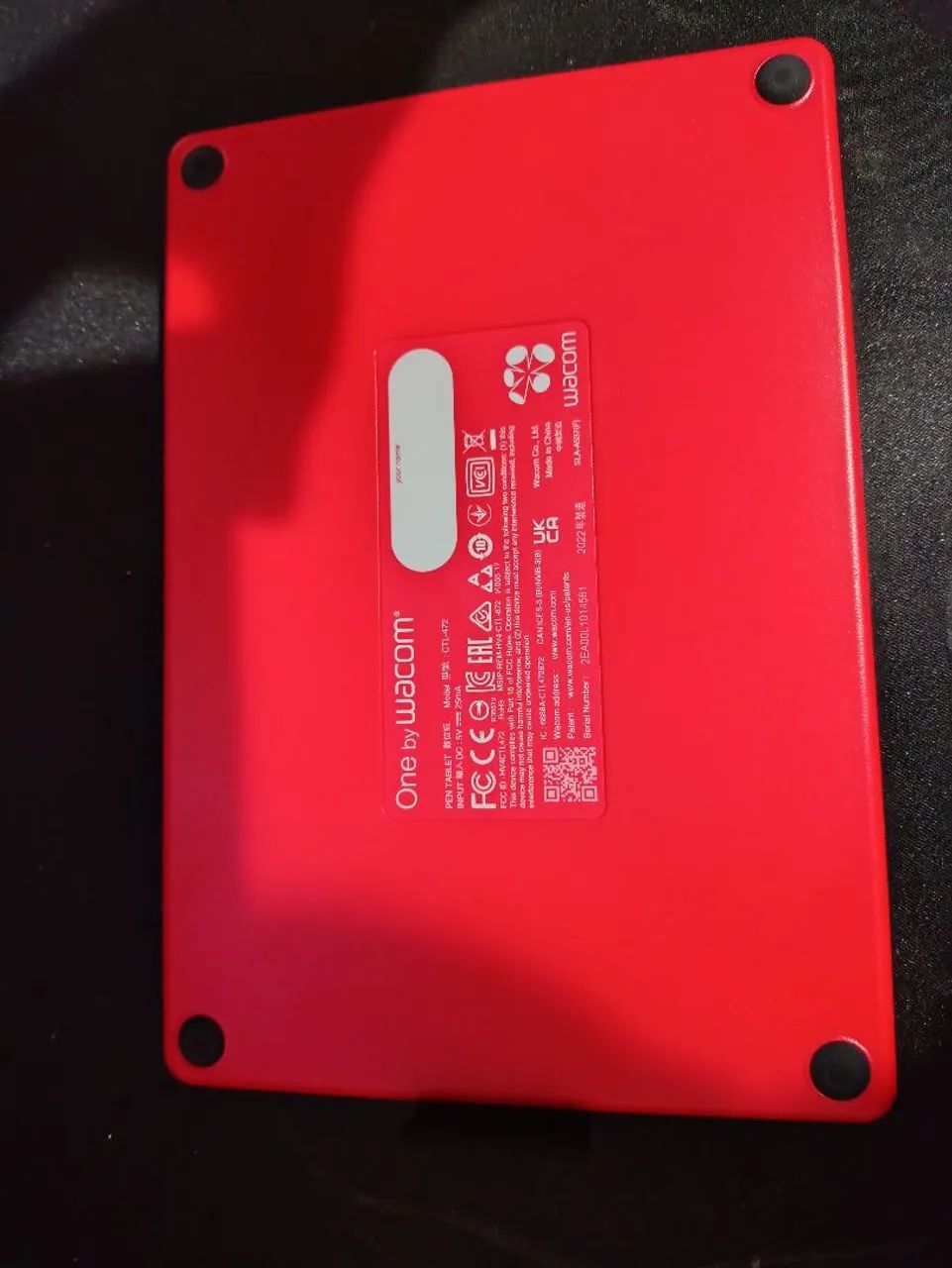 Mesa digitalizadora One By Wacom CTL472, Pequena, Pen LP-190K, Preto e vermelho  - Foto 3