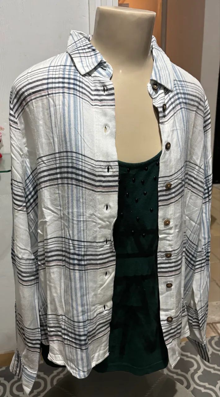 Blusa de xadrez  - Foto 3