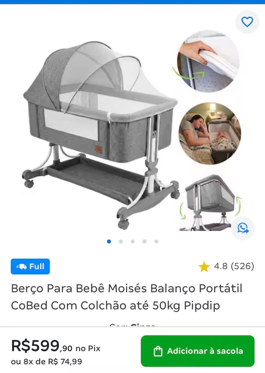 Berço Moisés desmontável 
