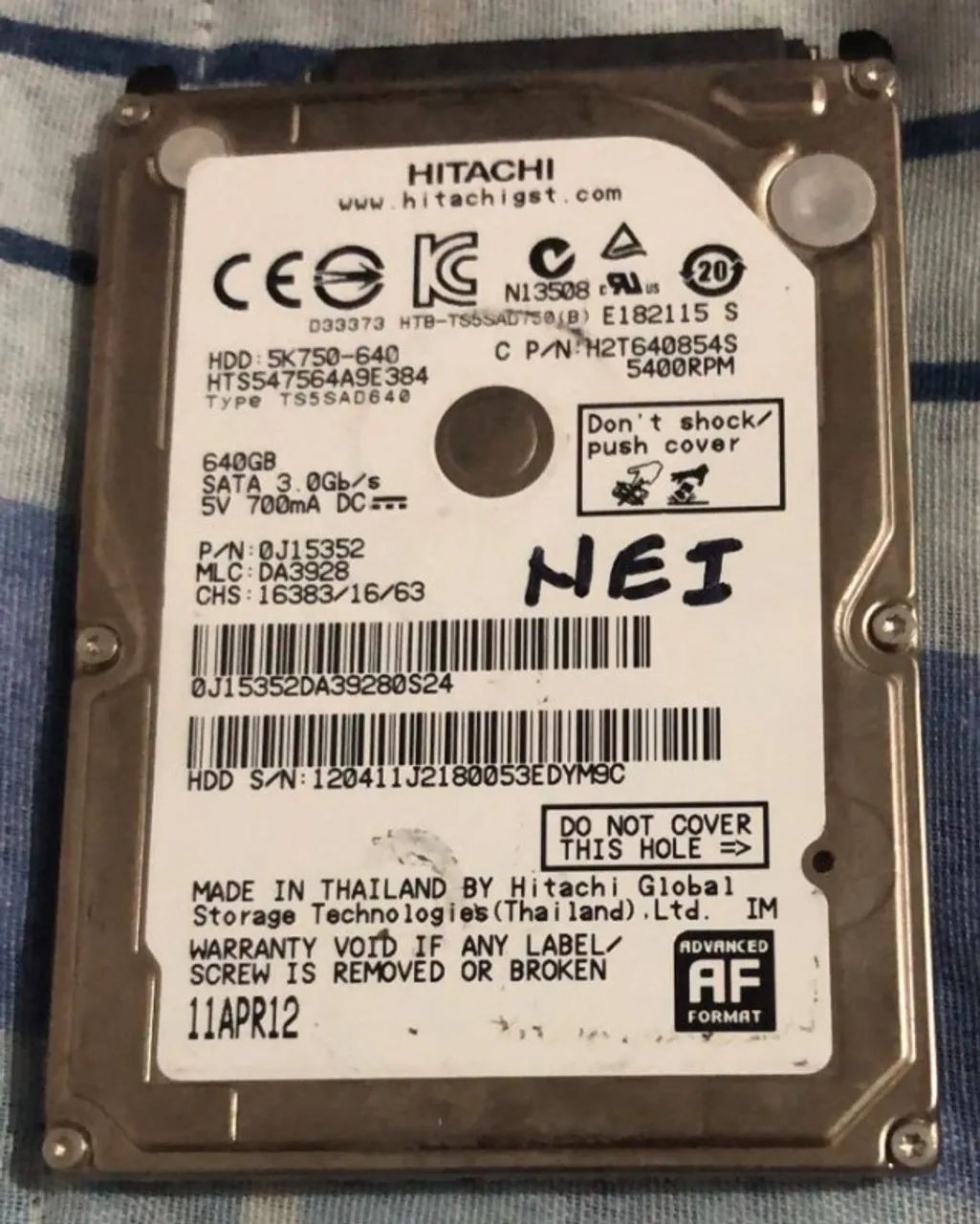 HDs Notebook 640GB SATA Slim - Funcionando - Foto 2