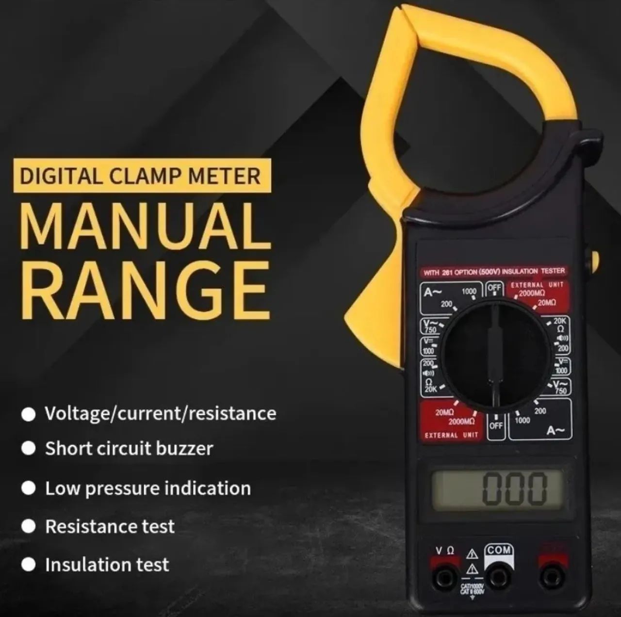 Alicate amperimetro Multimetro Digital Troya Tools 1000A  750v Capacimetro - Foto 4
