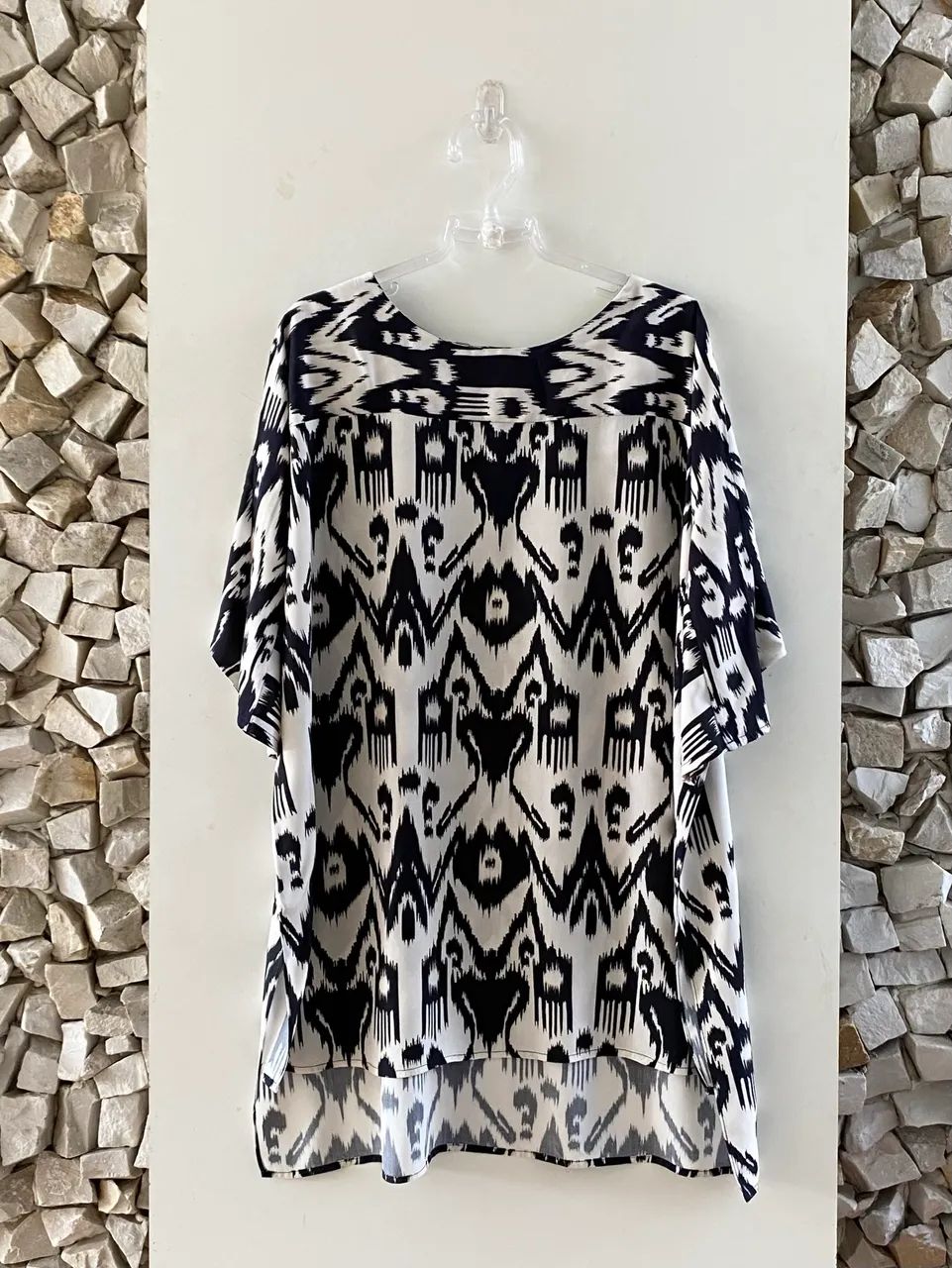 kaftan SOUQ ikat preto e branco