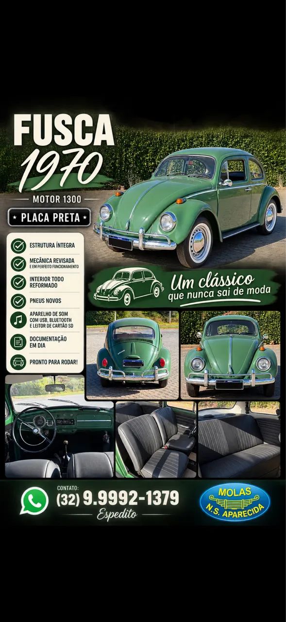 Volkswagen Fusca 1300 1970