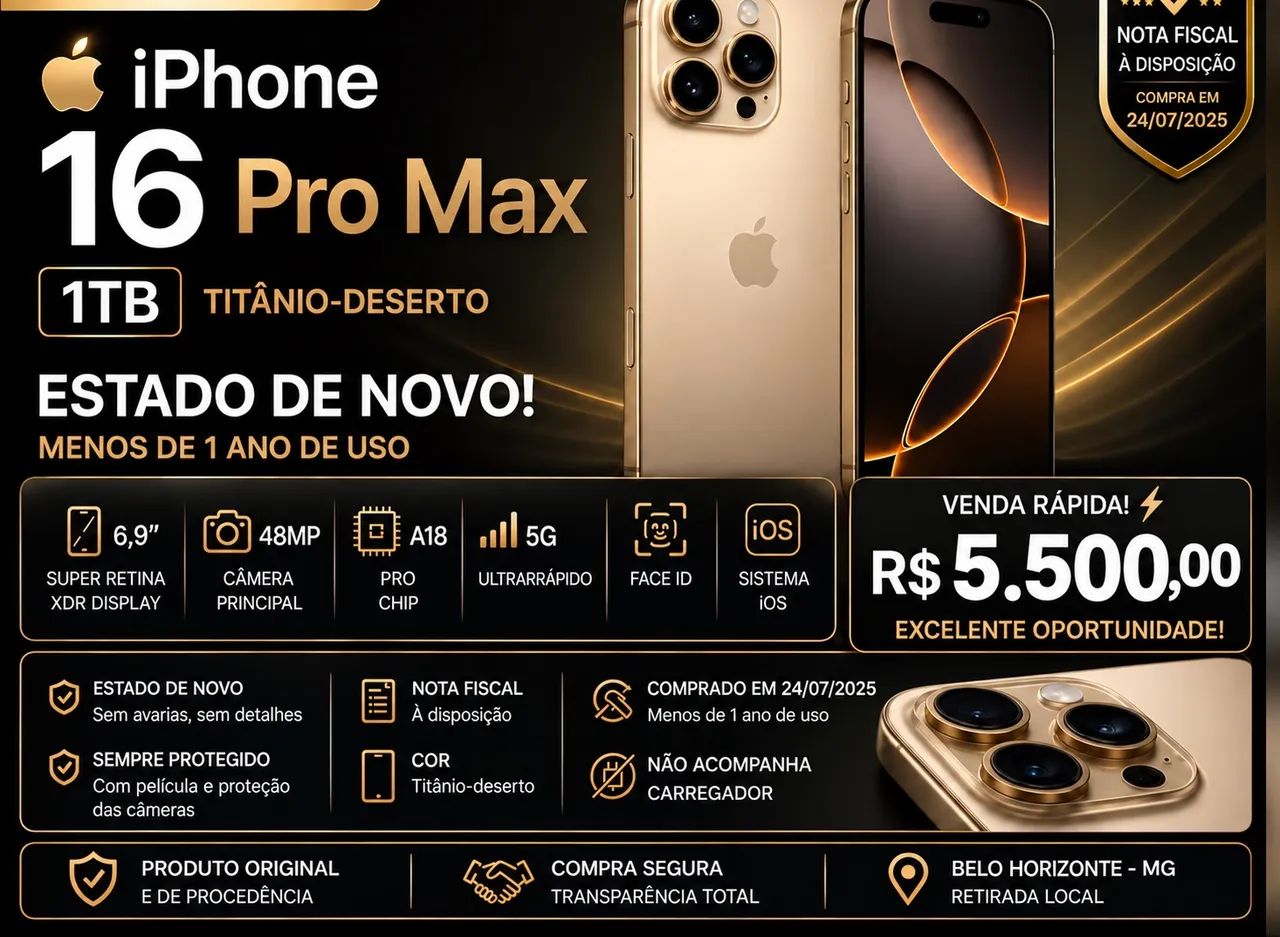Apple IPhone 16 Pro Max 1TB Titanio-deserto - Foto 4