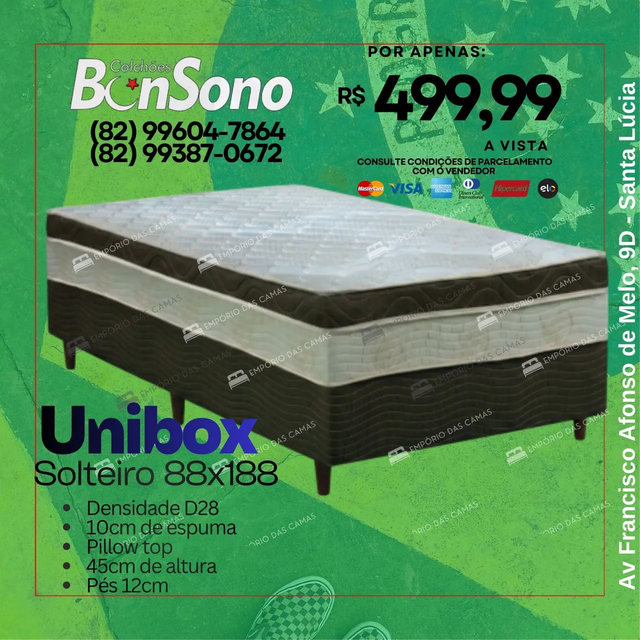Unibox espuma d28 casal solteiro bicama Bonsono  - Foto 3