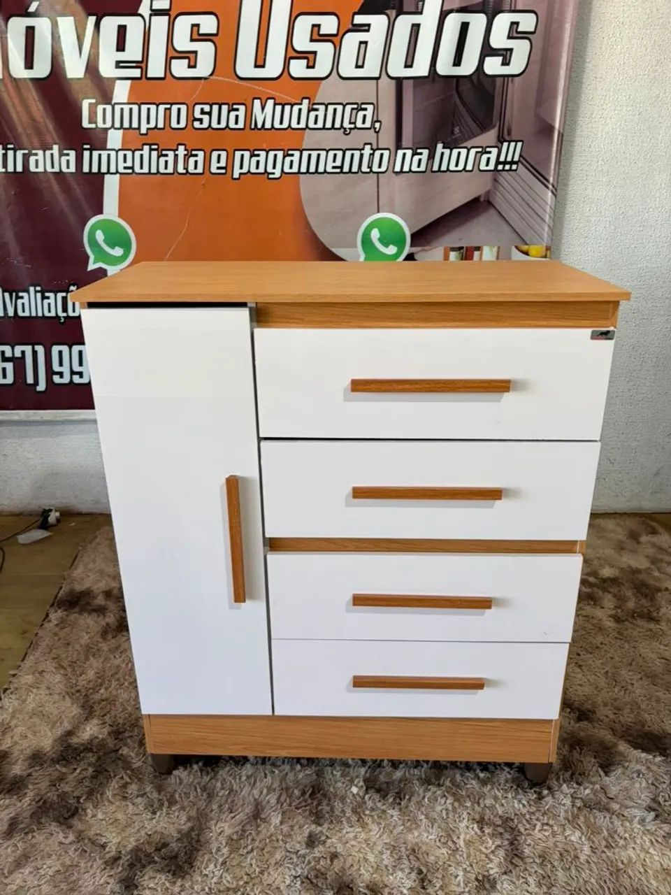 Cômoda 4 gavetas + sapateira acoplada NOVA ((ENTREGO GRATIS)) - Foto 2