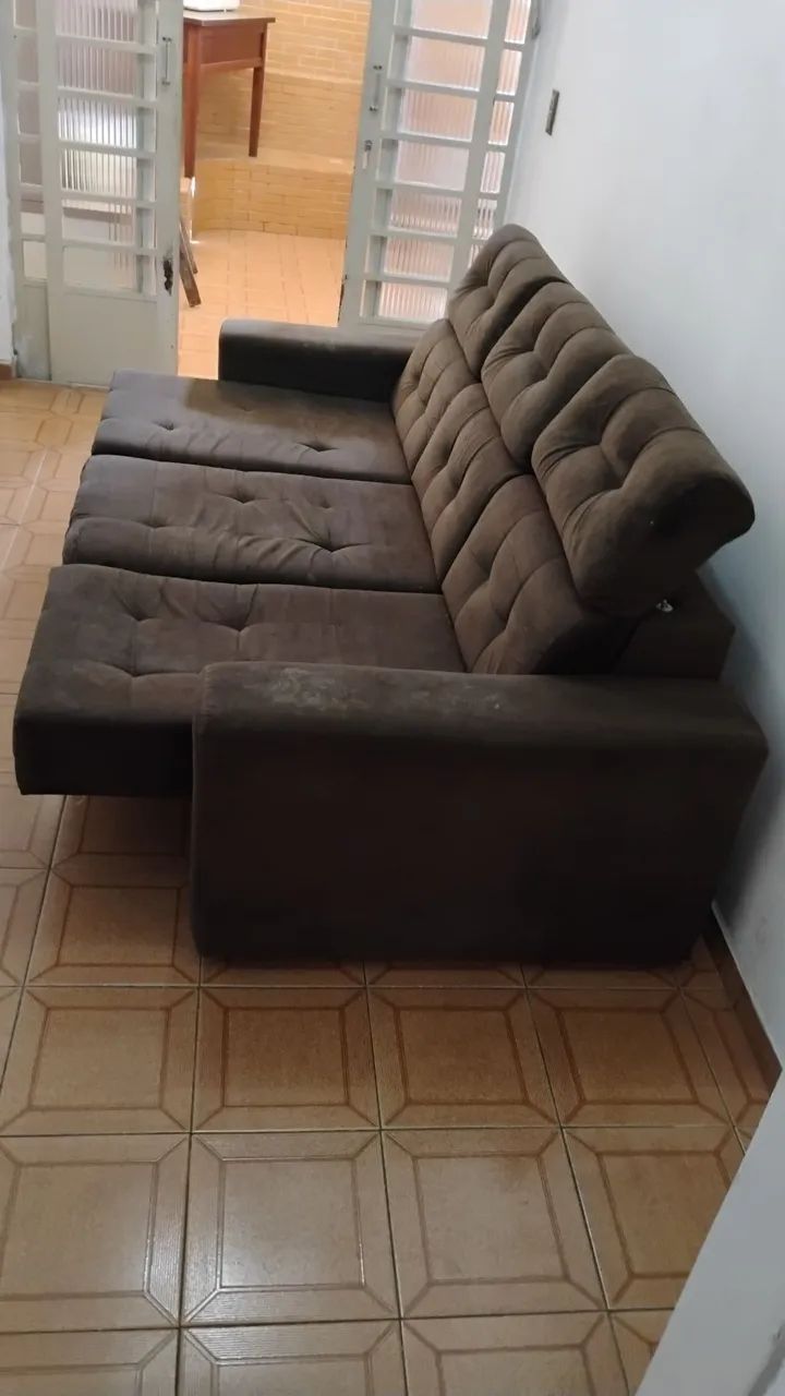 Sofá Retrátil 3 lugares 2,40 mts Cabeceira Reclinável 