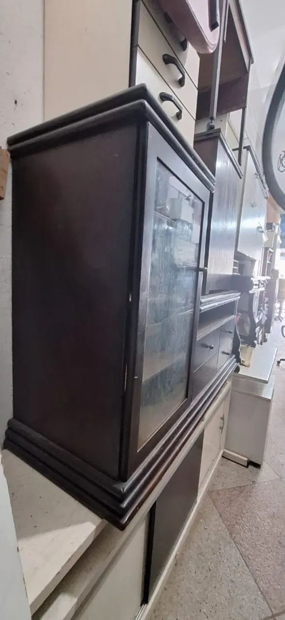 Rack Antigo madeira maciça em bom estado.  - Foto 5
