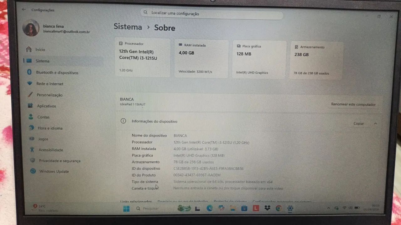 Vendo notebook Lenovo ideapad 1 15IAU7  - Foto 2