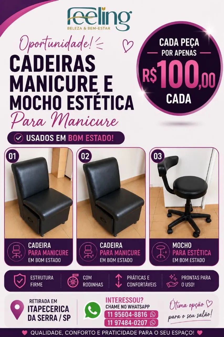 Cadeira de manicure 