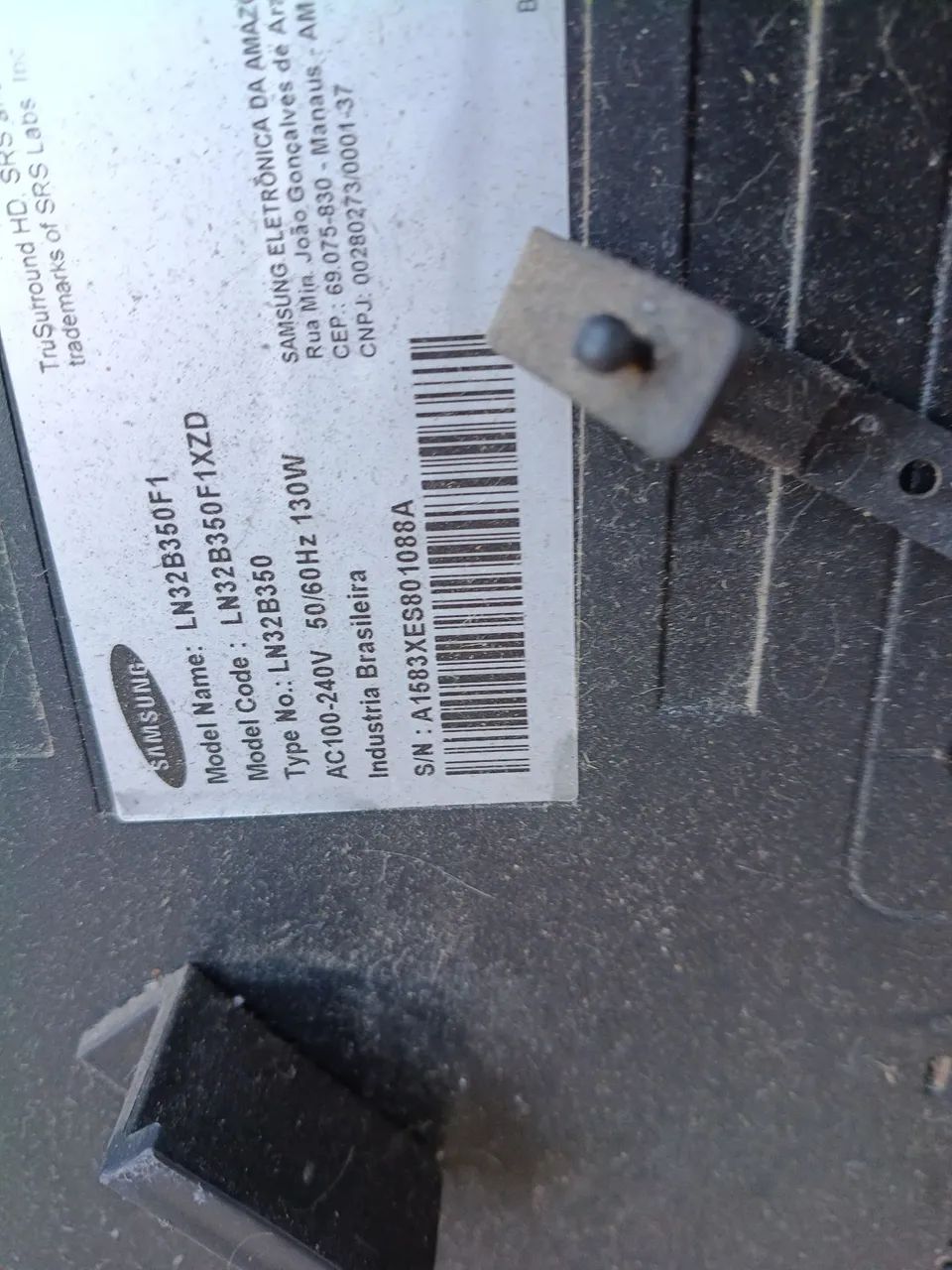 TV Samsung 32 polegadas com tela queimada LN32B350F1 - Foto 2