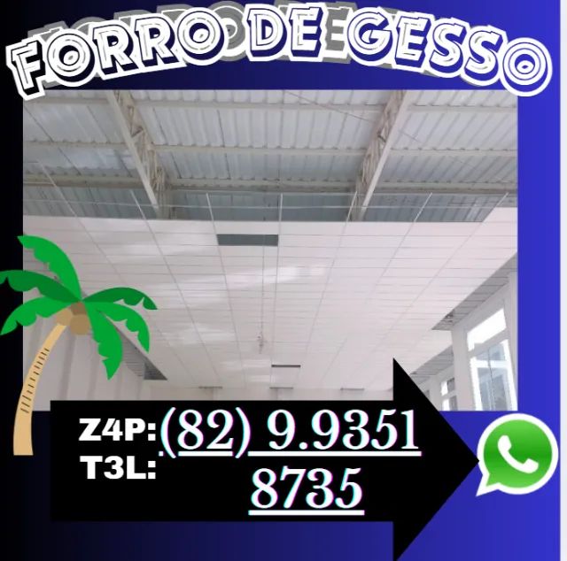 Forro drywall Forro modular  Forro vinílico Gesso Gesseiro  ATENDEMOS SOMENTE EM MACÉIO 