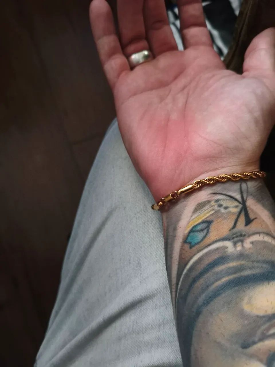 Corrente e pulseira folheada a ouro  - Foto 4