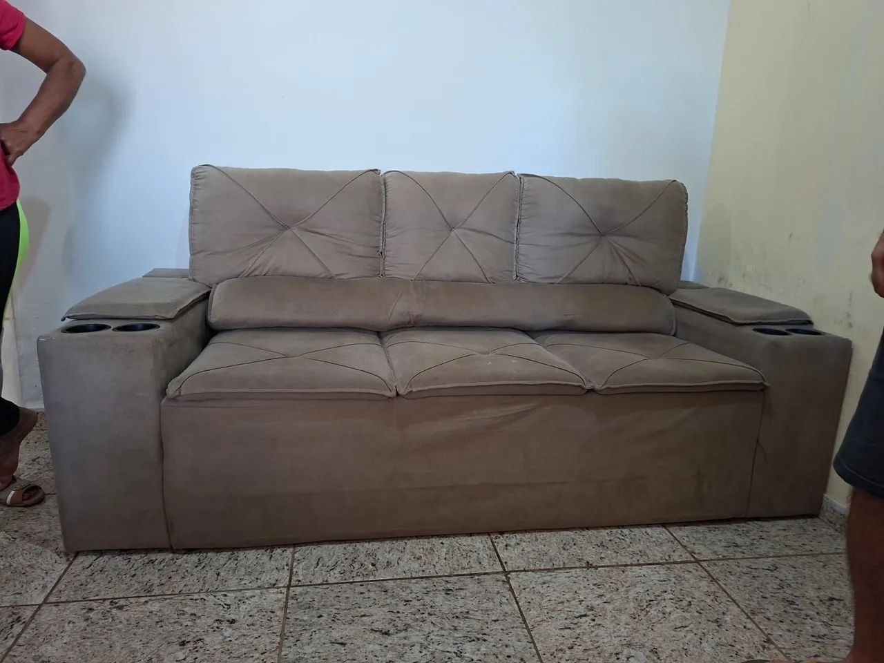 Vende se conjunto de sofá retrátil 2 e 3 lugares, - Foto 4