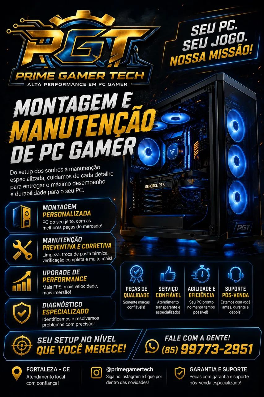 Quer montar limpar ou fazer a manutenção do seu pc 