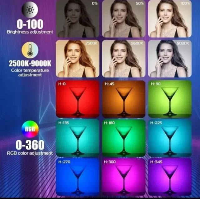 Bastão Led Rgb Ideal Para Vídeos Criativos Com Luz - Foto 2