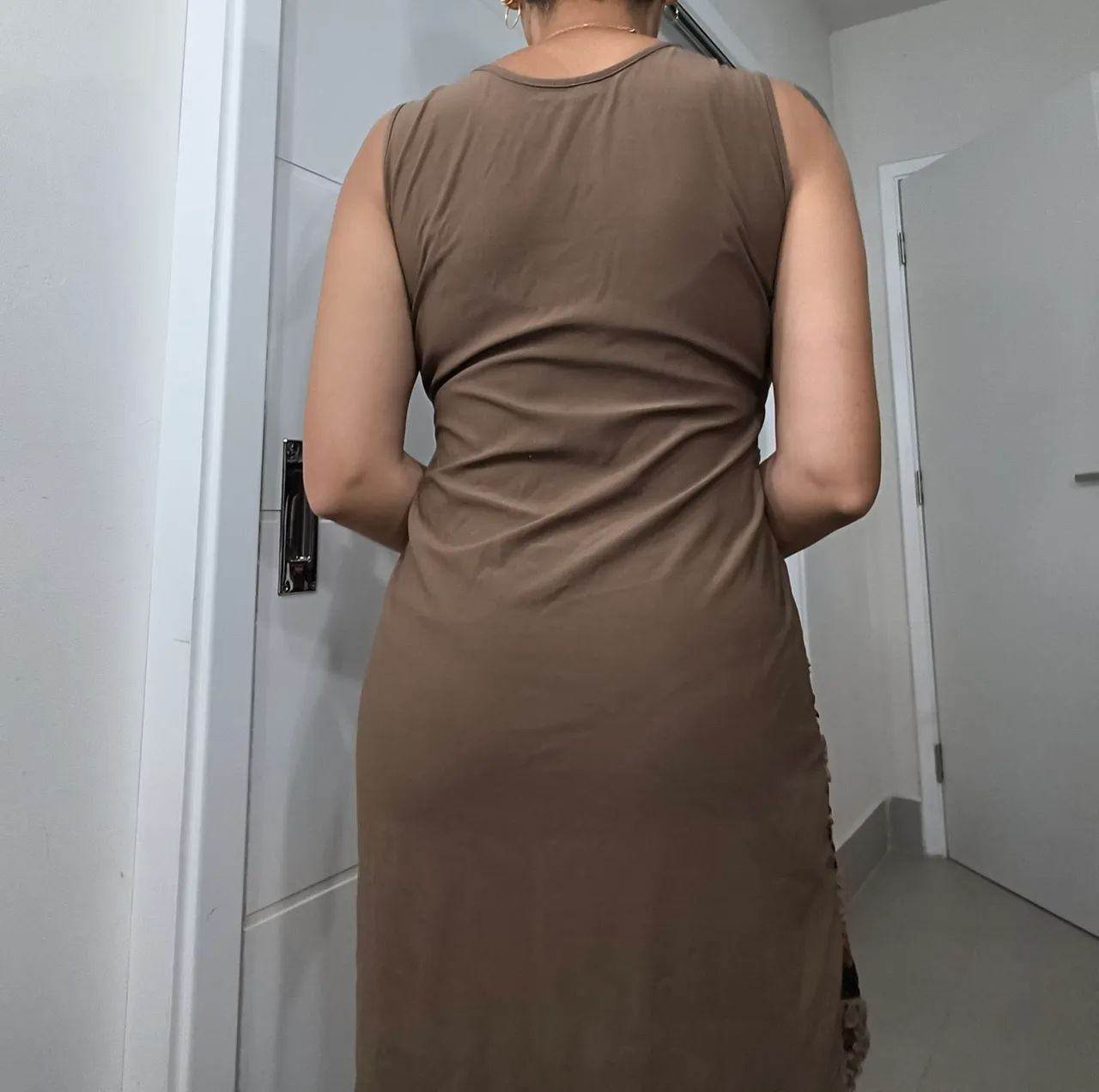 Vestido marrom lindo - Foto 3