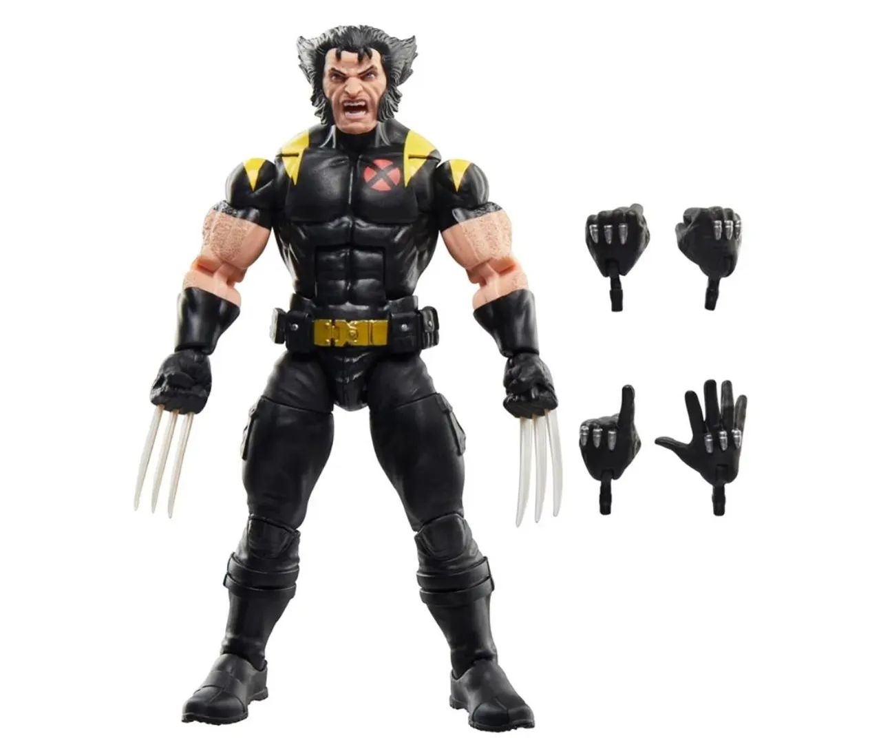 FIGURA MARVEL LEGENDS WOLVERINE ( uniforme preto ) - Hobbies e