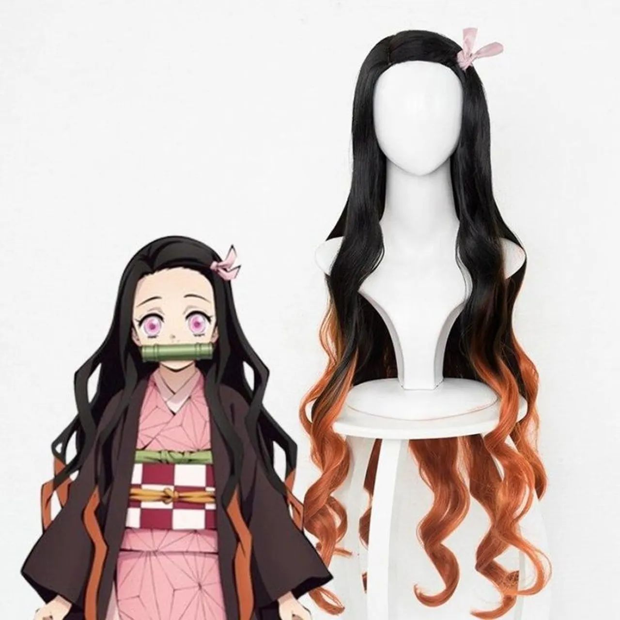 Peruca Nezuko para cosplay