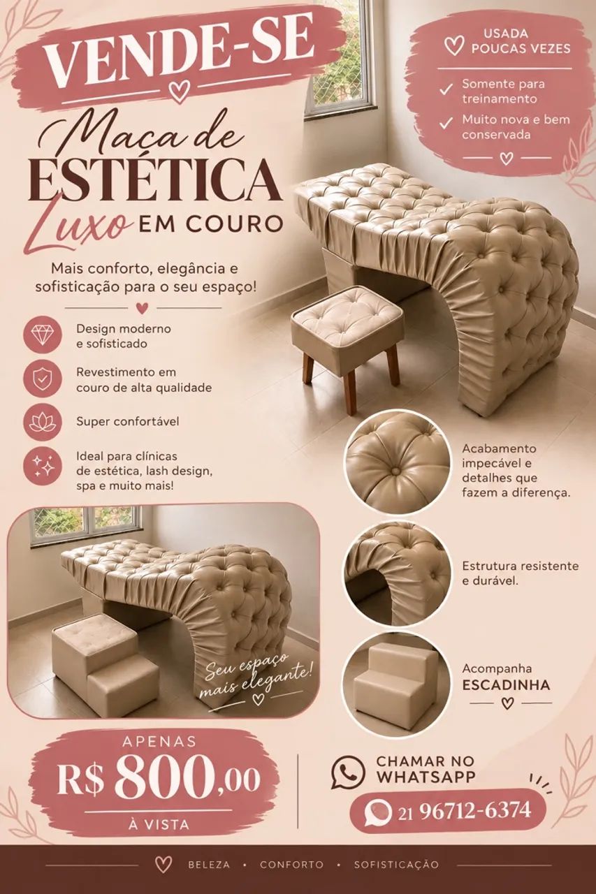 Vendo maca estética em couro