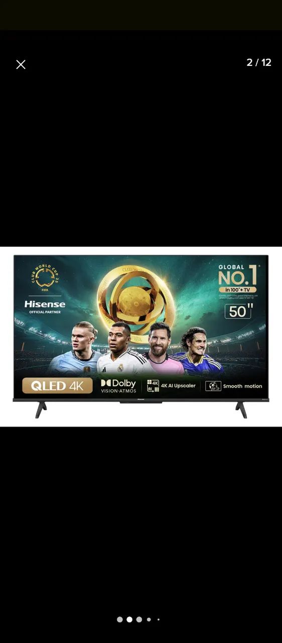 Vendo ou troco por veículo TV 50" NOVA NA CAIXA - Foto 2