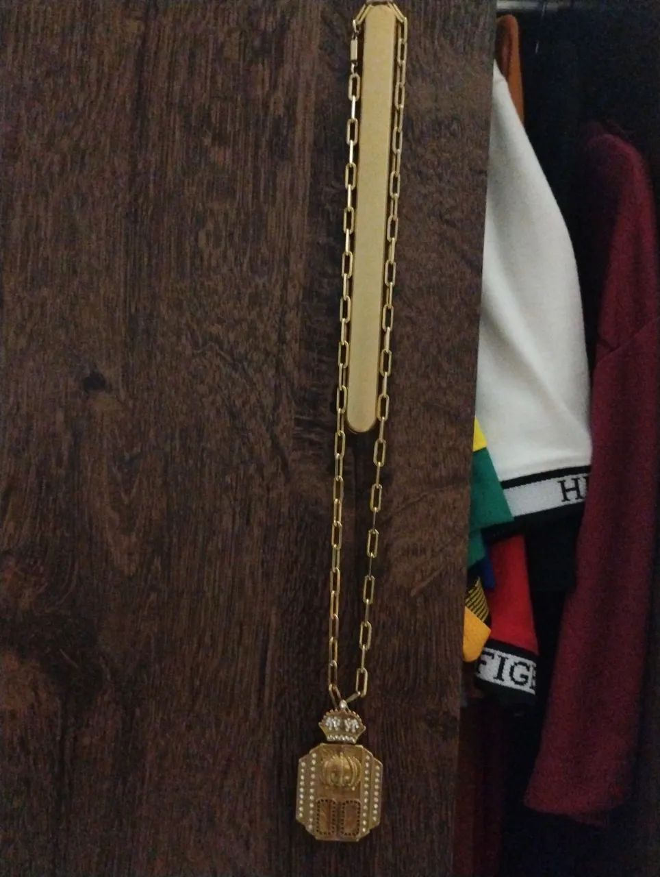 Corrente moeda antiga com pingente  - Foto 3