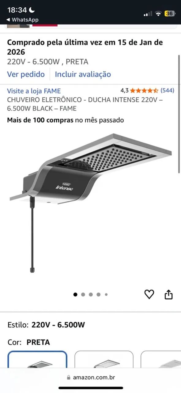 Chuveiro elétrico 220w