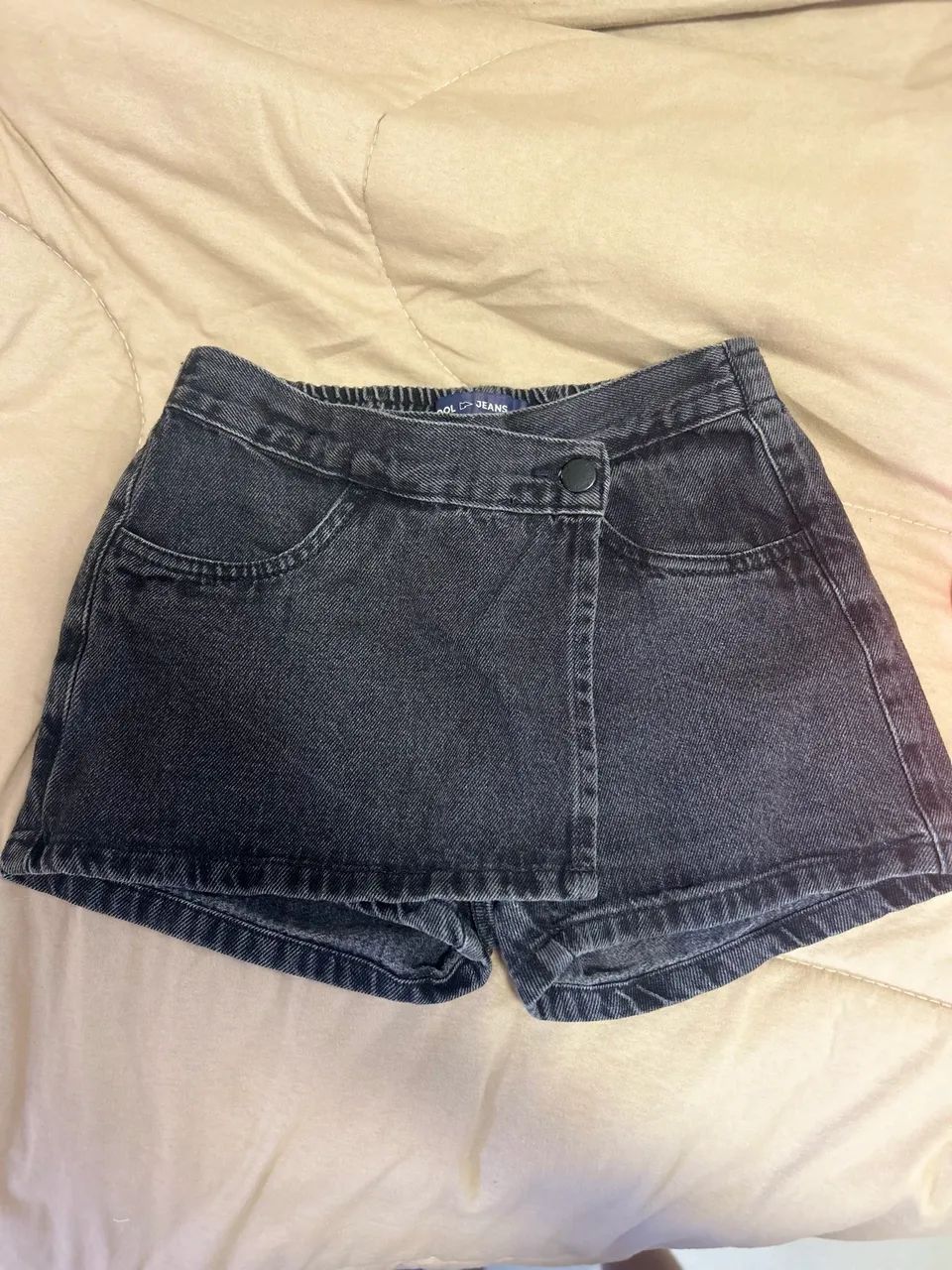 Short saia jeans infantil 