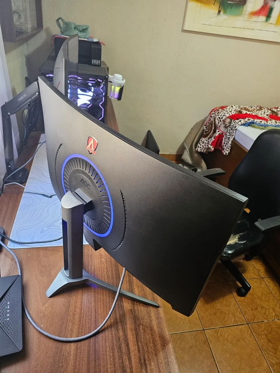 Monitor Gamer Agon AOC 32 polegadas 165hz Curvo - Foto 2