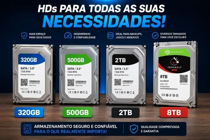 HD Com Windows Instalado | HD 320GB 500GB, 1TB e 8TB Pc e Notebook | HD Externo - Foto 5
