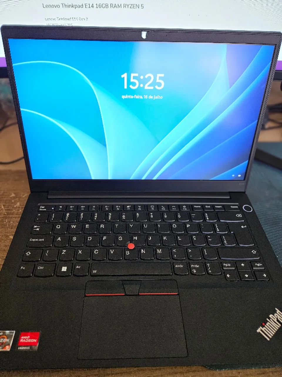 Notebook Lenovo 16GB RYZEN 5 - Foto 2