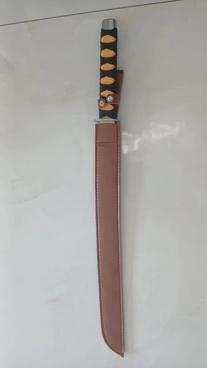 Facão Tipo Katana Wakizashi Espada 70cm Prateado SEM CORTE - Foto 4