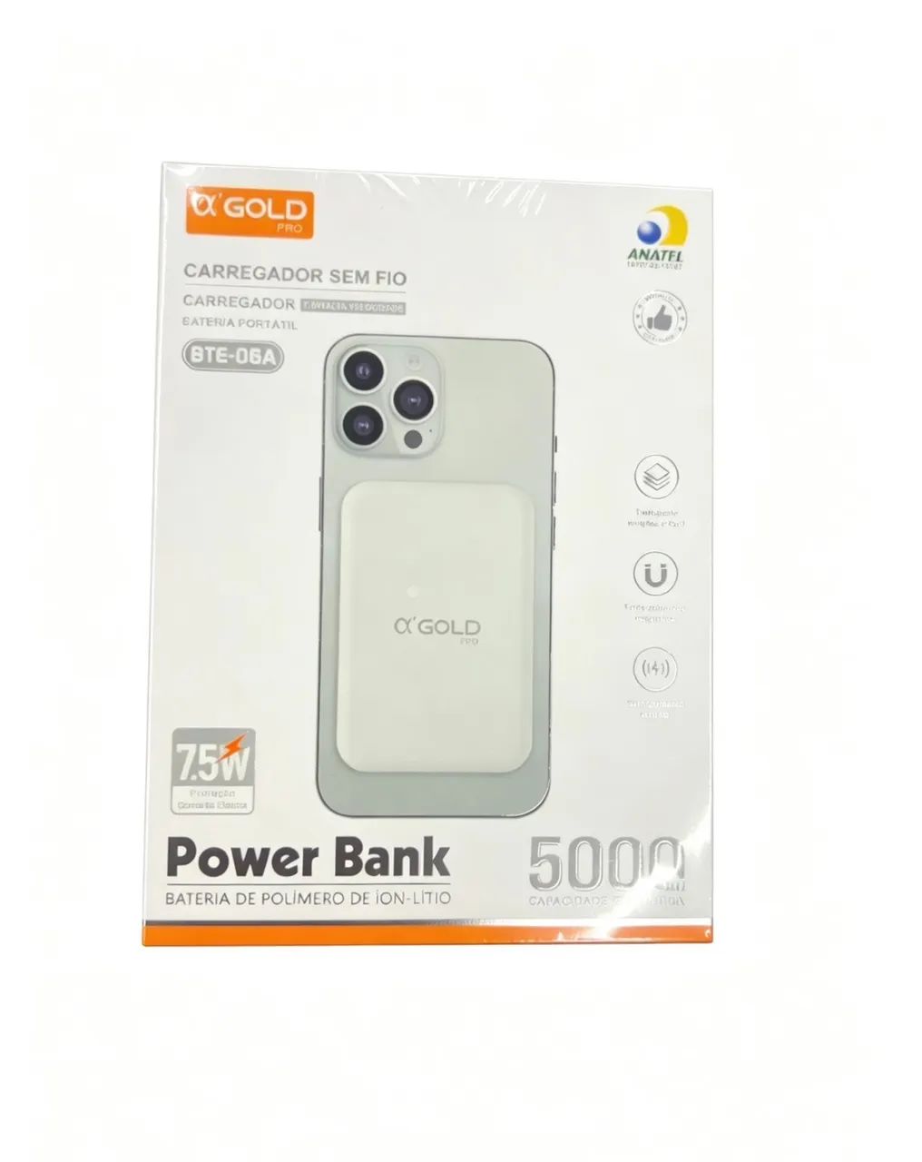 Power Carregador Indução Iphone 5000MaH 