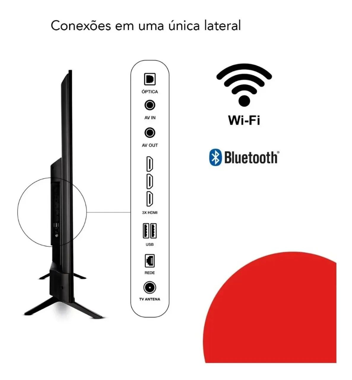 TV AIWA 50" MUITO NOVA E MUITO BOA COM COMANDO DE VOZ 7 MESES DE USO - Foto 3