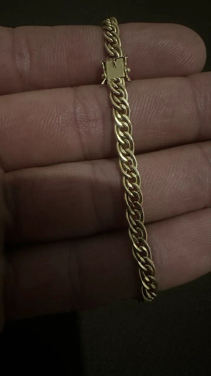 Pulseira elo duplo modelo romana 18k  - Foto 2