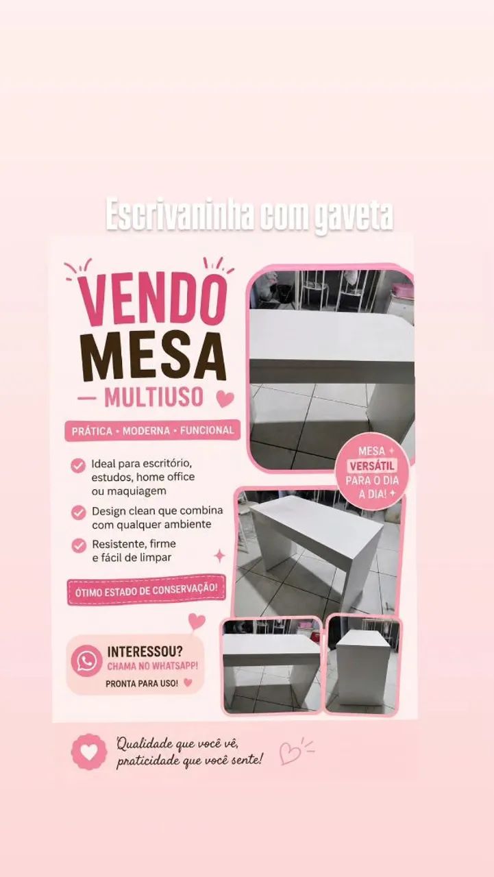 Escrivaninha com gaveta