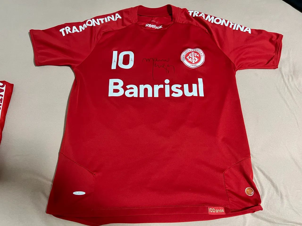 Camisa SC Internacional Reebok 2009 Autografada Mano Menezes