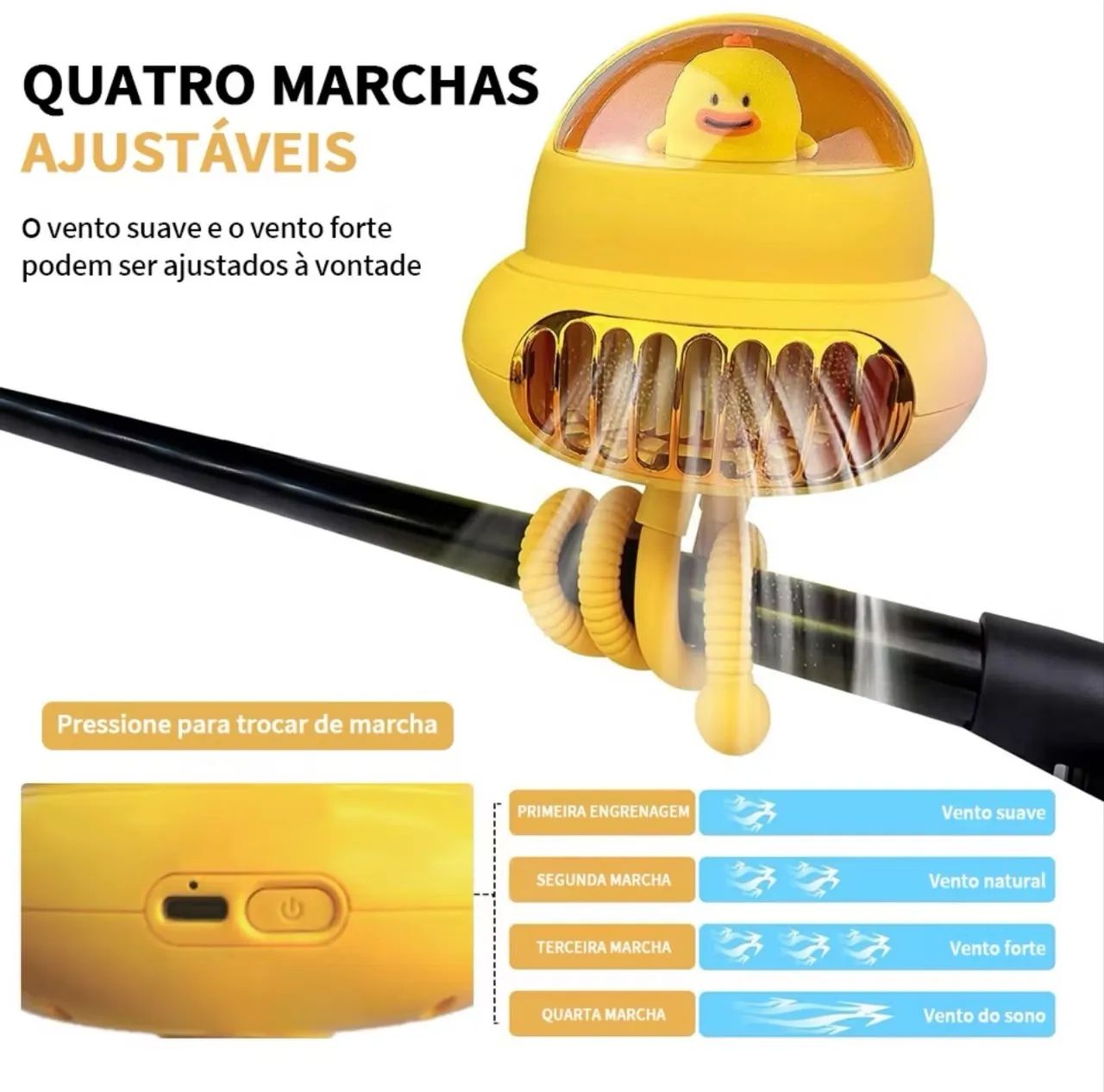 Ventilador Portátil para carrinho e berço de bebê  - Foto 2