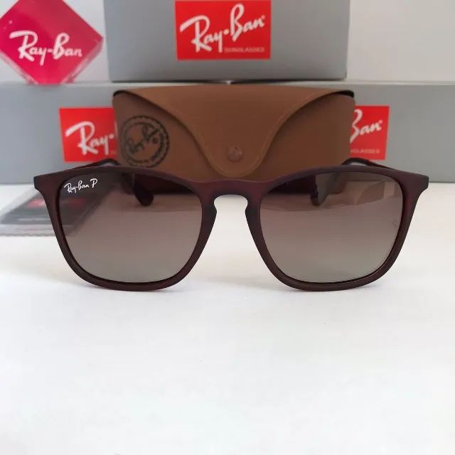 Óculos Rayban Chris Marrom - Kit Completo - Foto 3