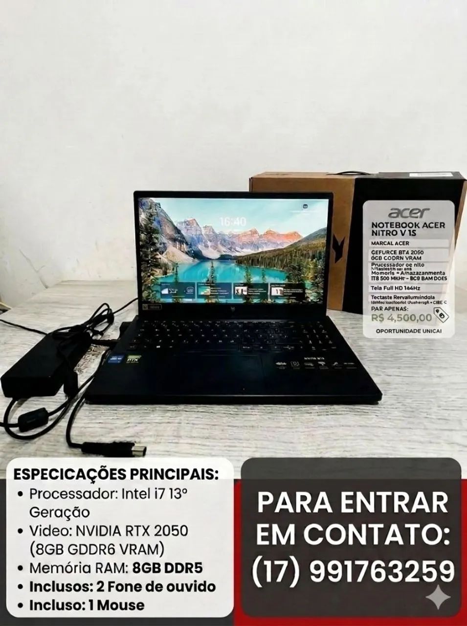 VENDE-SE NOTEBOOK NOVO