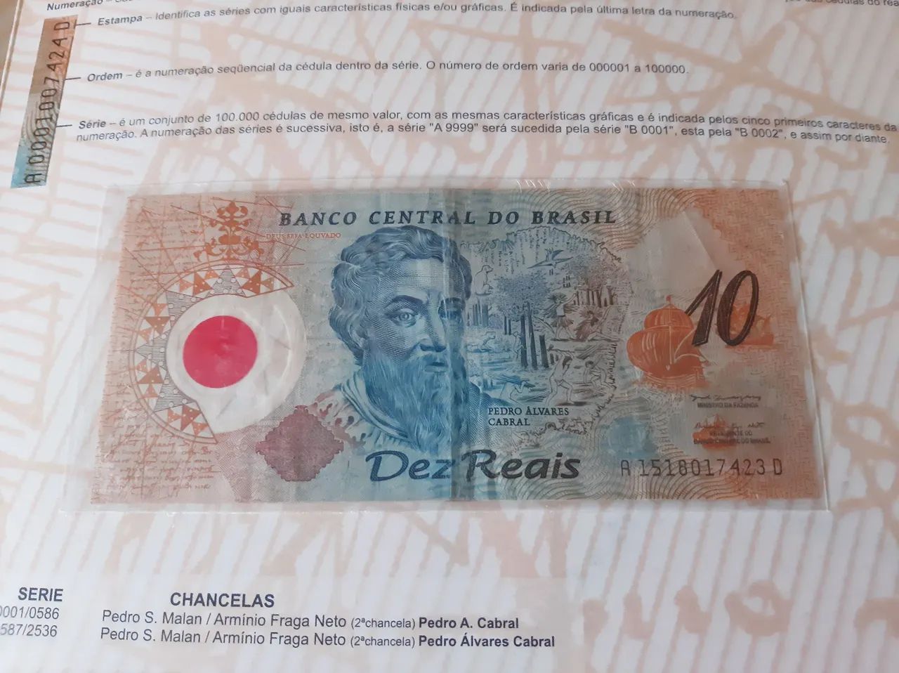Nota original 10 reais com Folder original  - Foto 3