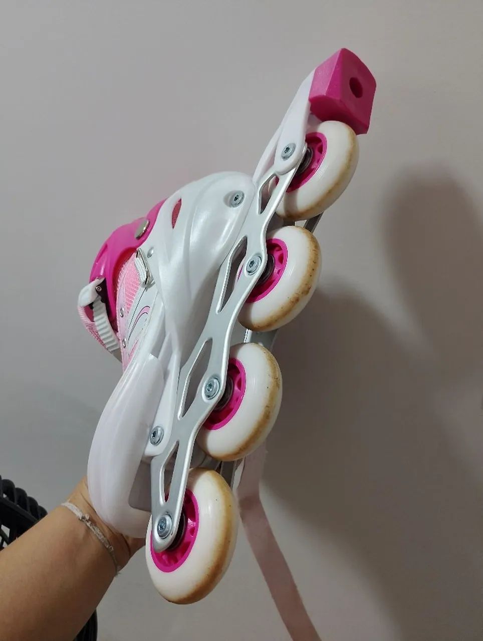 Patins, rosa e branco, n° 34/37 - Foto 5