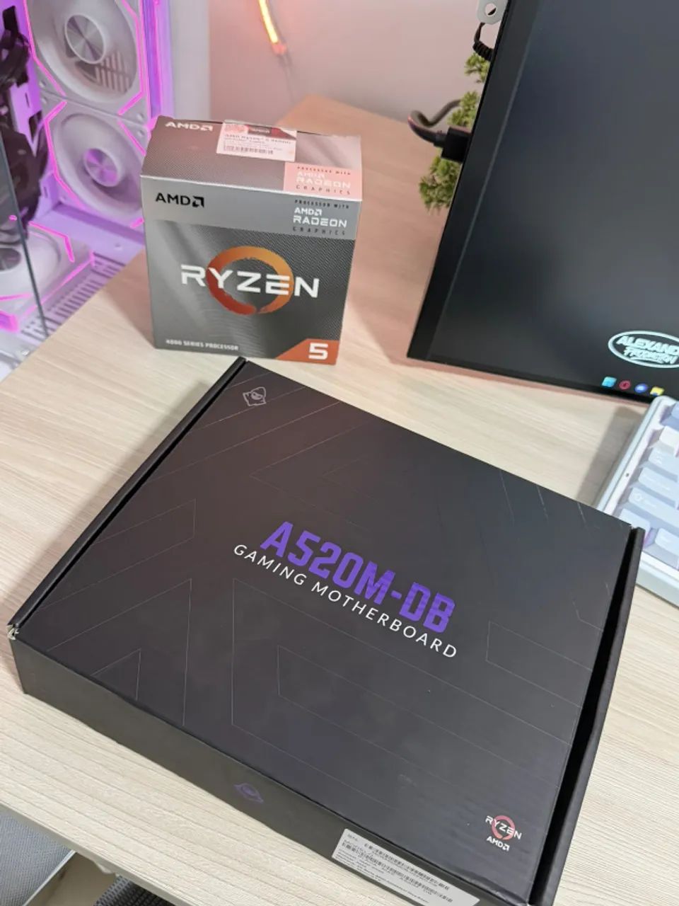 KIT RYZEN 5 4600G E PLACA MÃE A520  - Foto 2