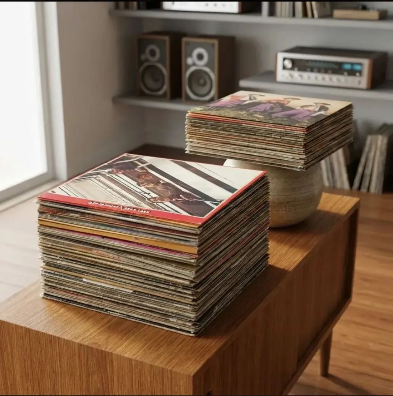 Coleção de discos vinil 