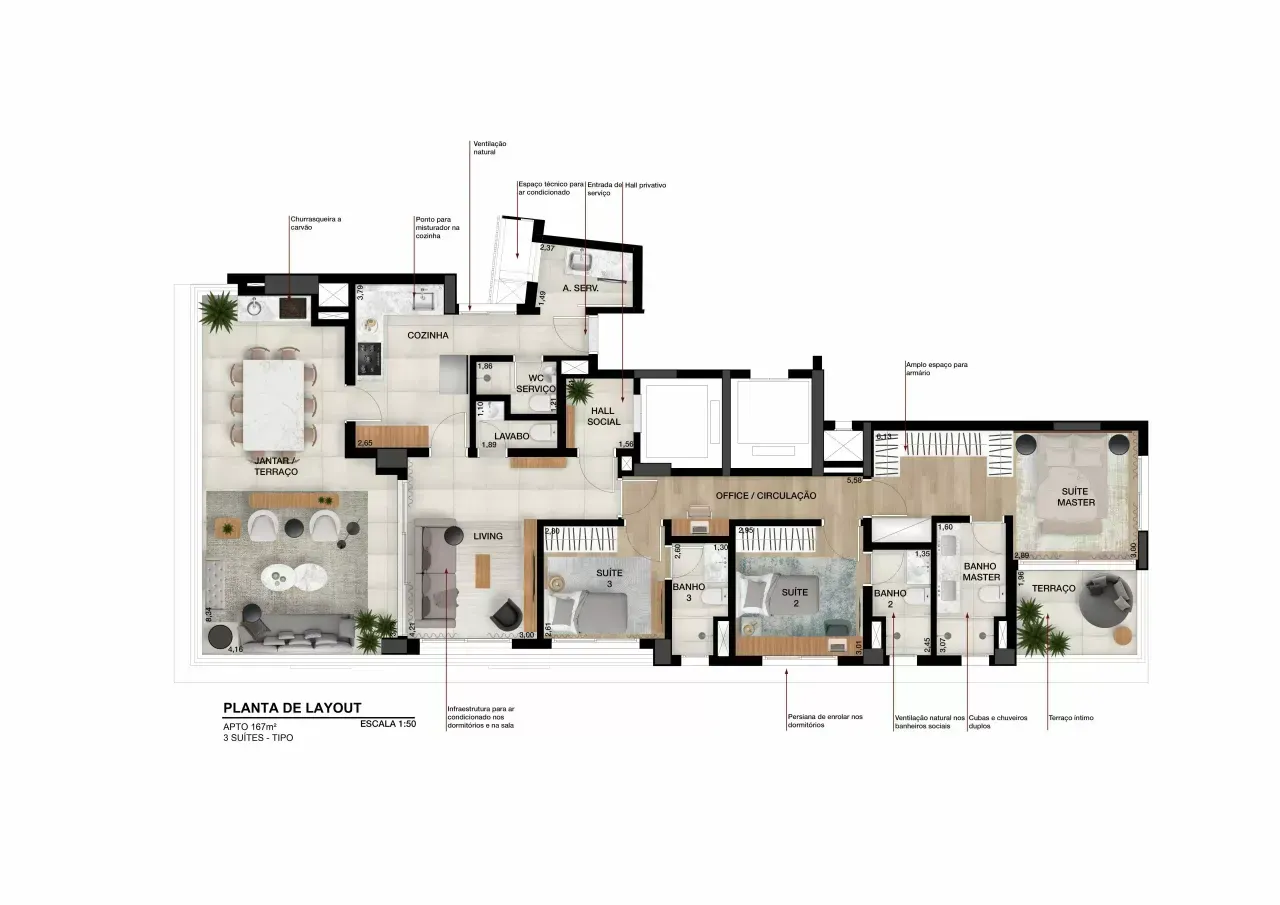 PLANTA 167m²