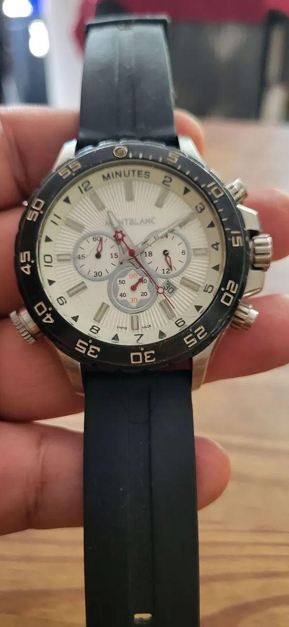 Relógio monblanc cronógrafo 1°linha fundo rosqueado 46 mm cx  - Foto 2
