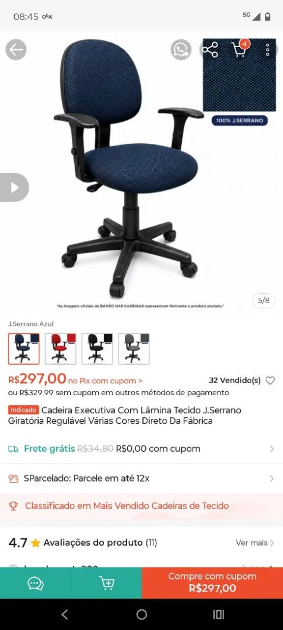 Cadeira Giratória  com Braço , em bom estado !!! - Foto 3