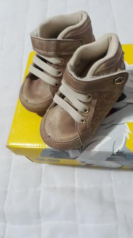 Tênis Bege/Dourado menina - Foto 3