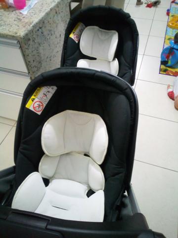 Carrinho de bebê para Gêmeos completo com: Bebê Conforto e base para o carro - Foto 2